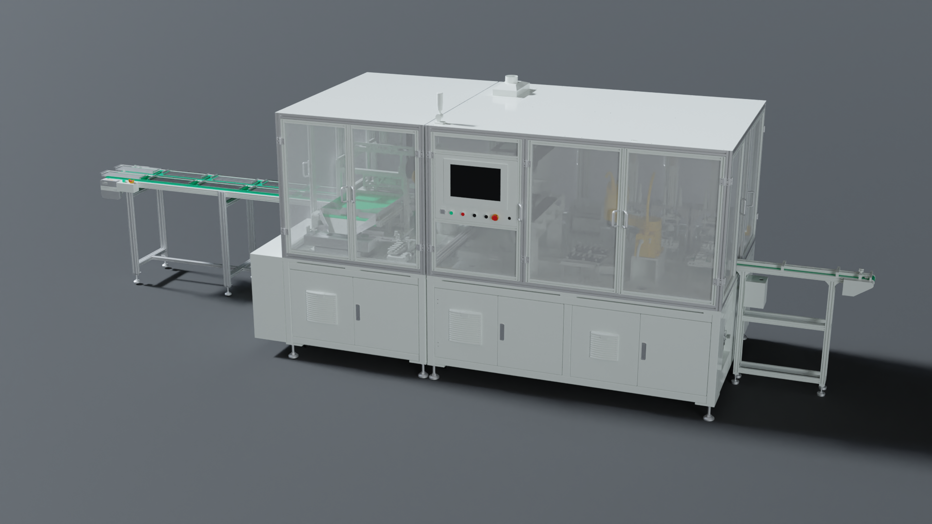 机器人印胶与固化机